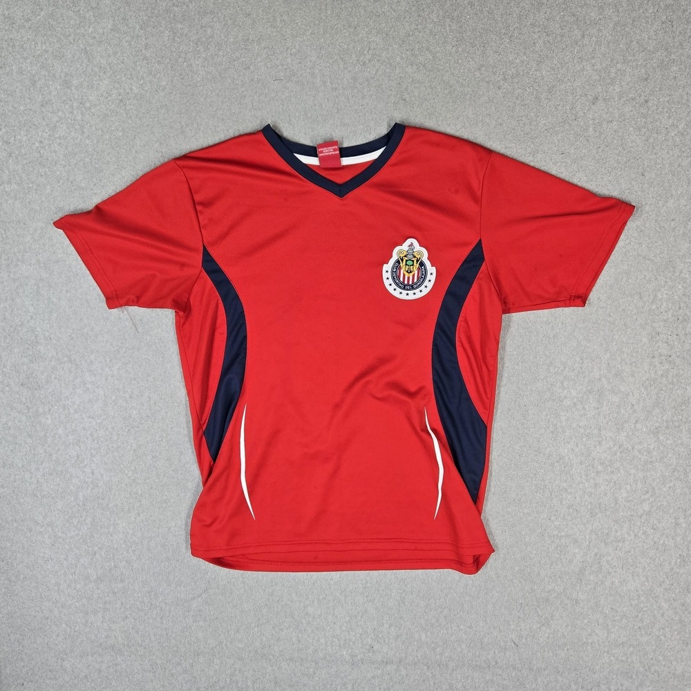 Club Deportivo Guadalajara Men Shirt M Red Chivas De Guadalajara Team Crest READ